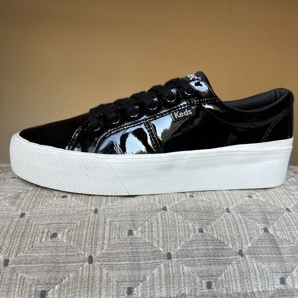 Keds Jump Kick Duo Black Patent Leather Women US 6 Casual Athleisure WH68092 - Picture 2 of 16